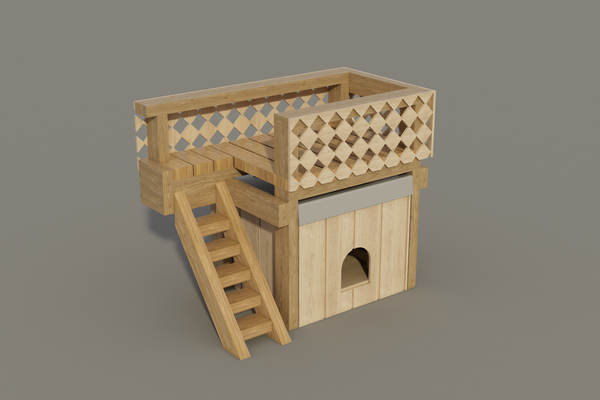 Two story 2024 dog house plans