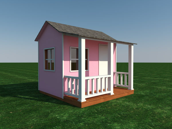 Kid DIY Outdoor Playhouse Plans Backyard Storage Shed – The