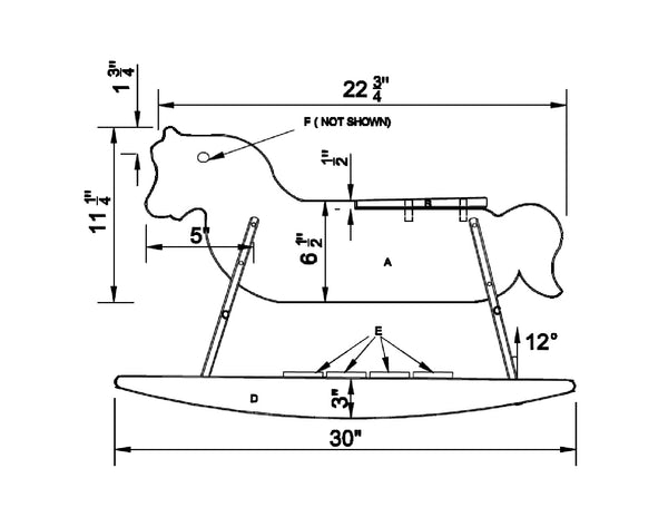 Best Rocking Horse Plans DIY Playroom Baby Rocker Toddler Kids Riding Toy