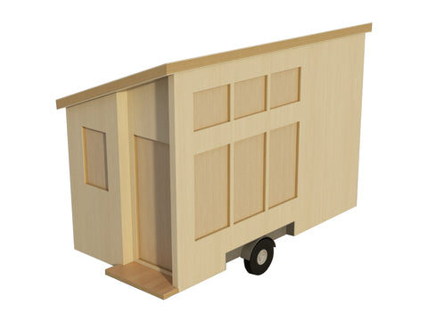 Build Your Own Tiny House On Wheels DIY Plans Home Shell Garden Room 8’ x 16’