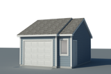 Car Garage Building DIY Plans Backyard Workshop Shed Building 16' x 22' Build Your Own