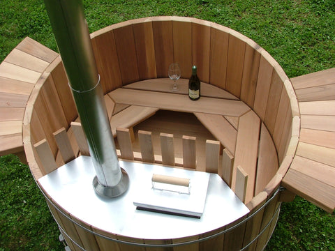 Cedar Wood Hot Tub DIY Plans Outdoor Spa Bath Relax Woodworking Build Your Own