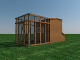 Chicken Coop DIY Plans Poultry Hen Houses With Run Kennel 8'x10' Build Your Own