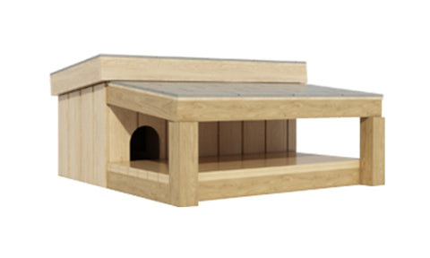 Dog House With Covered Porch DIY Plans Pet Puppy Outdoor Shelter Kennel Small