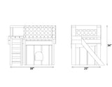 Small DIY Dog House Plans with Roof Deck Outdoor Wooden Kennel Pet Home Shelter