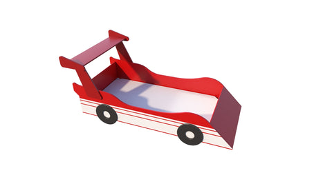 Kids Racing DIY Car Bed Plans - Woodworking DIY Plans - Single Size Children Bedroom Furniture