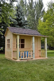Kid DIY Outdoor Playhouse Plans - Backyard Storage Shed Micro Cottage Small Guest House