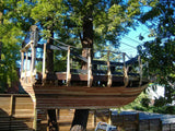 Kids Wooden Tree House DIY Plans - Ship Themed Kids Play Fort Playhouse Playground