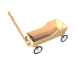 Make a Wooden Wagon DIY Plans - Long Reach Handle Toddler Ride Toy Push Cart Outdoor