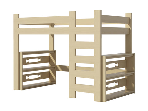Loft Bed Free DIY Plans Including a Loft Bed Material List For Kids College Dorm