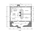 2 Bedroom Log Cabin Plans - DIY Vacation Home - 840 sq/ft - Build Your Own