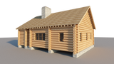 5 Bedroom Log Cabin With Loft DIY Plans - Cottage 1365 sq/ft - Build Your Own