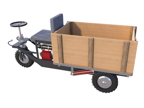 Mini Dump Truck DIY Plans - Homemade Garden Tractor - Small Hydraulic Dump Truck