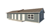 One Story Duplex House - DIY Plans - 1 Bedroom Tiny Home Building Plan