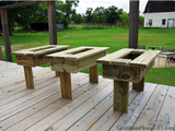 Outdoor Patio Side Cooler Table - DIY Patio Furniture Plans - Flower Planter Garden