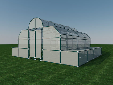 PVC DIY Greenhouse Plans - Hoop House Grow Veggies Plants 18'x20' Build Your Own