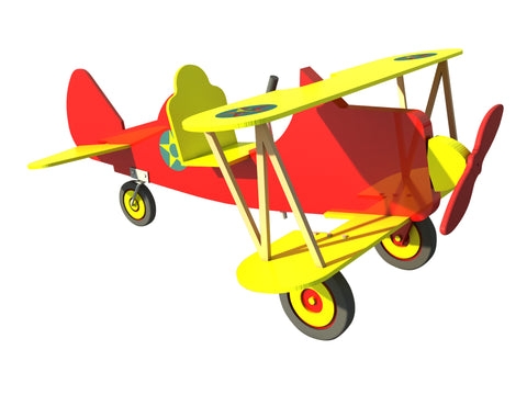 Pedal Car Out Of Wood Biplane DIY Plans - Kids Baby Ride On Air Plane Boy Girl Outdoor Toys