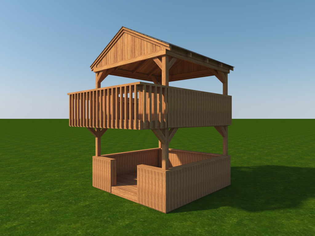 Playhouse Fort DIY Plans - 2 Story Backyard Playground Kids Toys - Build Your Own
