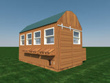 Poultry Coops for Chickens DIY Plans - Backyard Barn Hen House Cage With Run 8' x 16'