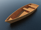 Row Boats DIY Plans -  Wooden Rowboat Skif Dory Canoe 11' x 3' Rowing Craft Build