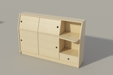 Single Bed Storage Headboard DIY Plans - Night Stand Chest Bookcase Storage Shelf