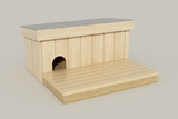 Small Outdoor Dog House With Patio DIY Plans - A Simple Dog House Puppy Shelter Pet Kennel