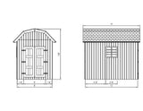 Storage Barn Style Shed Plans - DIY Backyard Utility House Building Plan - Gambrel Roof 8'x12'