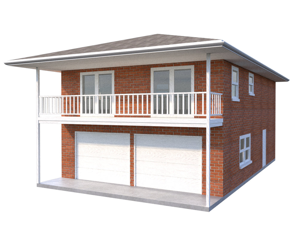 Two Car Garage Apartment DIY Plans 2 Bedroom Coach Carriage House Home Building