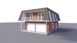 Two Car Garage Apartment DIY Plans 2 Bedroom Coach Carriage House Home Building