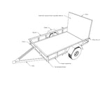 5x8 Utility Trailer Plans DIY Open Lawn Cargo Carrier - Build Your Own
