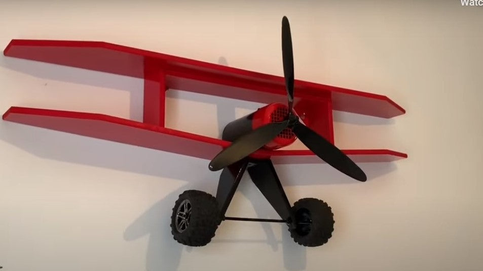 Wooden Airplane Floating Shelf DIY Plans - Kids Room Wall Mount Woodworking