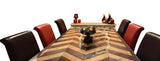 Wooden Chevron Farmhouse Dining Table DIY Plans - Furniture Woodworking Build Your Own