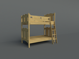 Wooden Bunk Bed with Ladder DIY Bunk Bed Plans Bedroom Furniture Woodworking Build Your Own