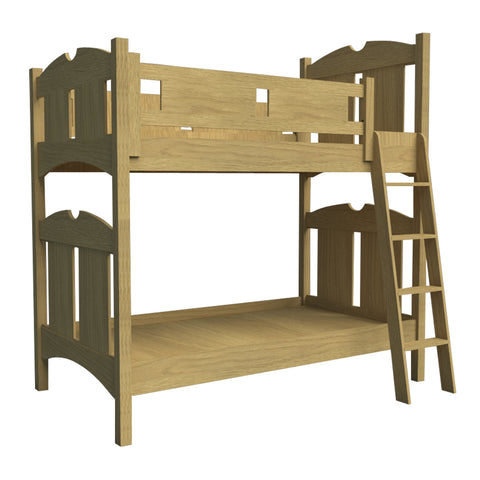 Wooden Bunk Bed with Ladder DIY Bunk Bed Plans Bedroom Furniture Woodworking Build Your Own