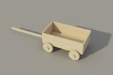Make a Wooden Wagon Plans - DIY Kids Toddler Traditional Ride On Pull Cart Outdoor
