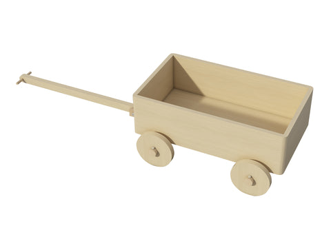 Make a Wooden Wagon Plans - DIY Kids Toddler Traditional Ride On Pull Cart Outdoor