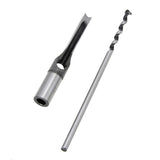 HSS Square Hole Saw Mortise Chisel Drill Bit with Twist Drill